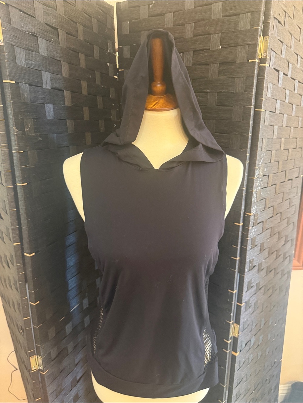 Varley Black Hooded Athletic Tank